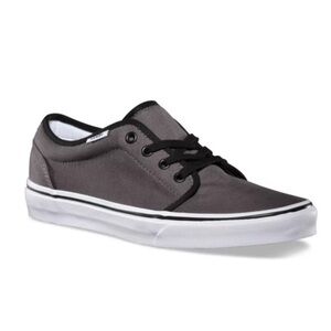 VANS 106 Vulcanized Low Lace Up Pewter Black Sneakers, Skate Shoes